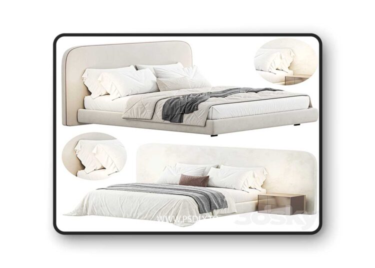 3dsky Pro - Metis Soft Bed 3D Model