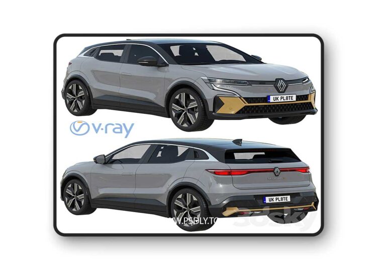 3dsky Pro - Renault Megane E-Tech 3D Model