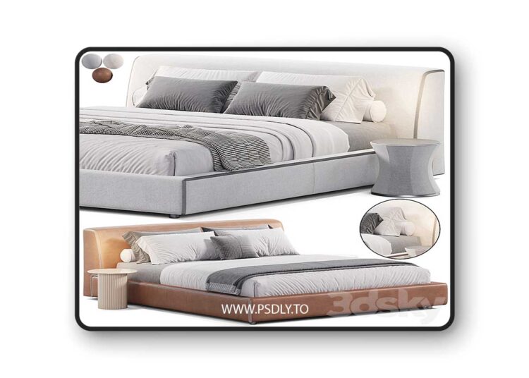 3dsky Pro - Softland bed by Lema 3D Model