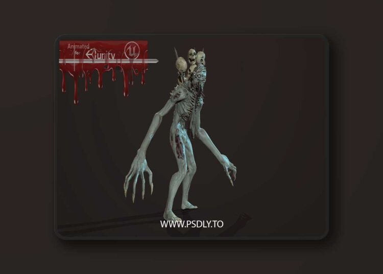 CGTrader - mutant3 humanoid running