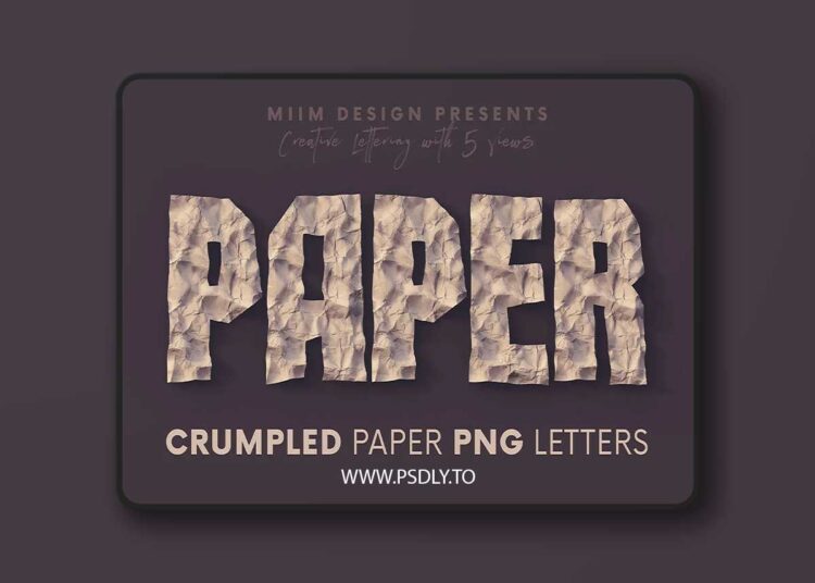 Deeezy - Crumpled Paper - 3D Letter ing 47909