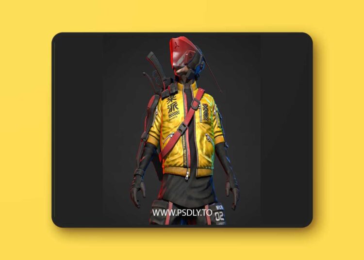 Fab - Cyberpunk Mercenary 3D Model