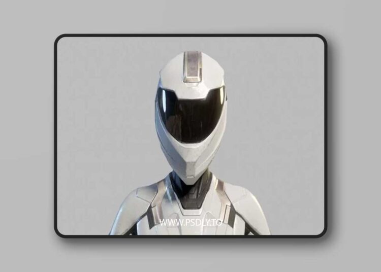 Female Sci Fi Soldier Low-poly 3D Model