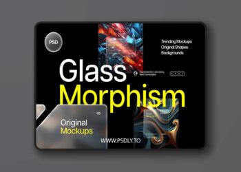 Glass Morphism Frosted Mockups