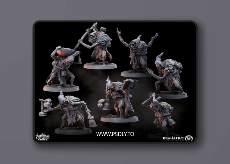 Grove Parishoners x 7 – 3D Print Model