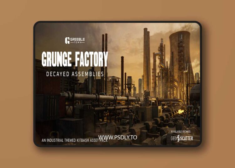 Grunge Factory Decayed Assemblies - Industrial Kitbash Greeble Assets