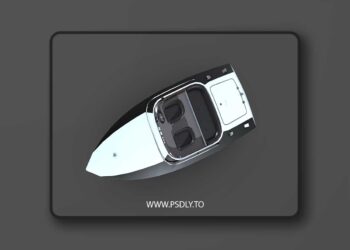 Motorboat Low-poly 3D Model