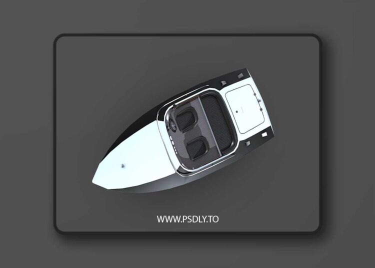 Motorboat Low-poly 3D Model