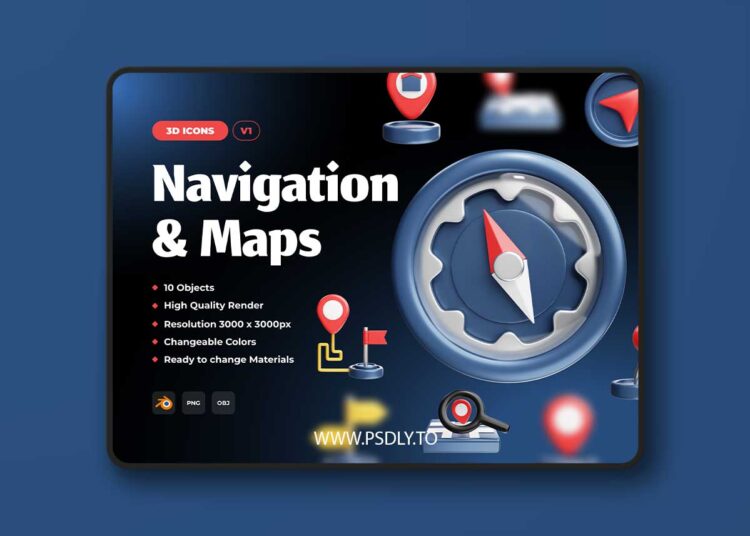 Navigation And Maps 3D Model