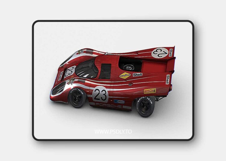 Porsche 917k LM Red 3d Model