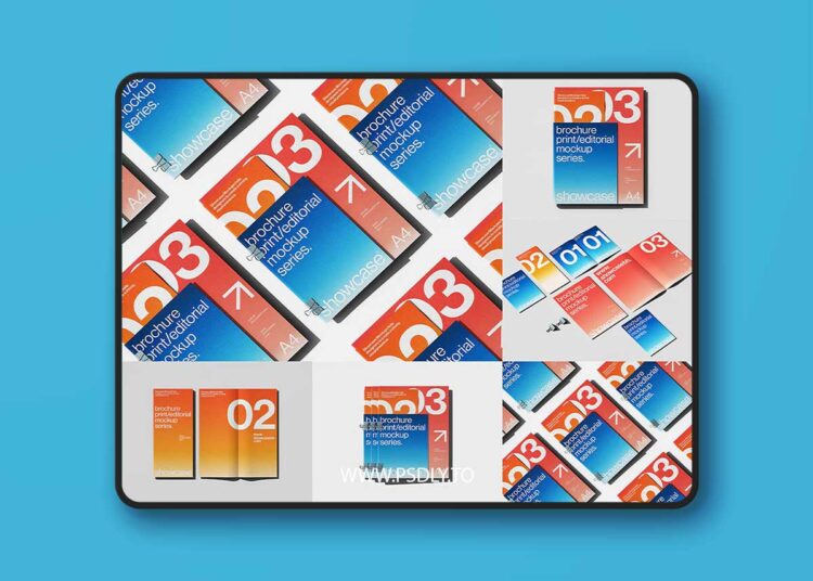 Showcase Mockup Studio - BE0 Brochure Mockup Bundle