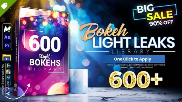 Videohive - 600+ Bokeh [LIGHT LEAKS] Pack - 57334896