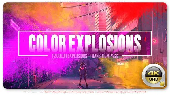 Videohive - Color Explosions - Transition Pack - 57943968