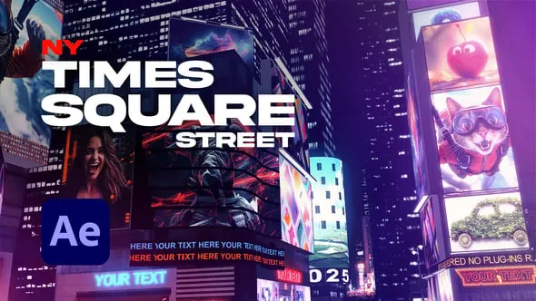 Videohive - NYC Times Square Street Template - 58002282
