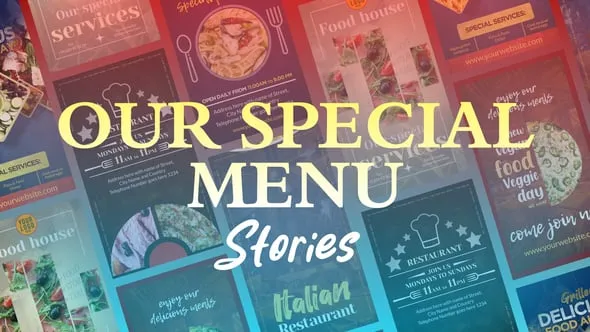 Videohive - Our Special Menu Stories - 58201197
