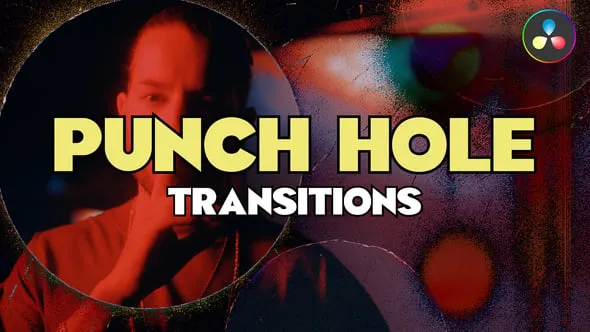 Videohive - Punch Hole Transitions Pack - 58116876