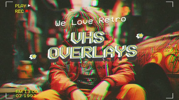 Videohive - VHS Vintage Overlays Pack - 57932476