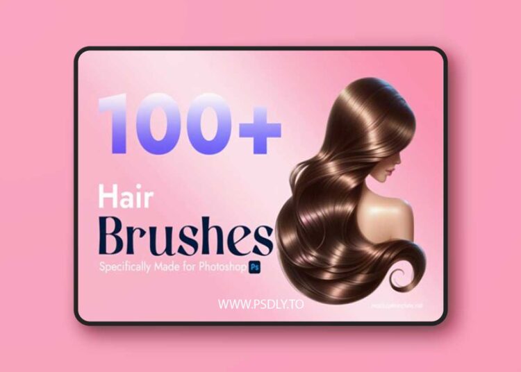 100+ Hair Brushes Pack for Photoshop