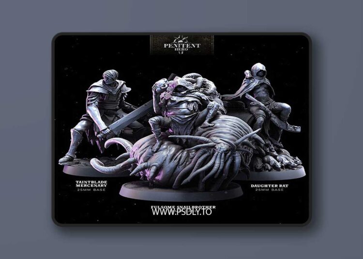 Bestiarum Miniatures – The Underdwell – Penitent Heroes Collection – 3D Print