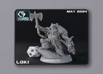 Cyber Forge – Grim Realms – Moon Wolves – Loki – 3D Print