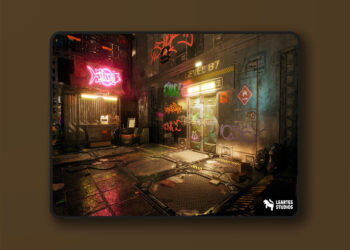 Cyberpunk Rooftop Market Environment (5.1+)