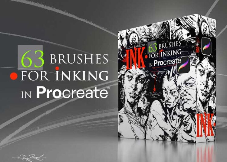 Eldar Zakirov - INK - 63 Brushes For Inking in Procreate