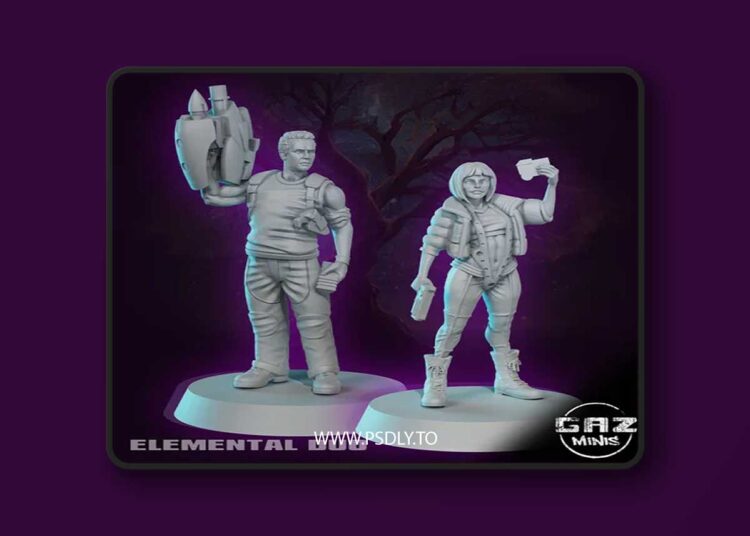 Elemental Duo Leelu and Korban – 3D Print