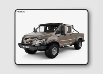 GAZ Vepr NEXT Double Cab Pickup Truck 2017 3D Model