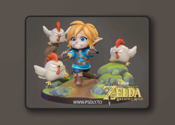 NomNom Figures – Chibi Link – Zelda Breath of the Wild – 3D Print