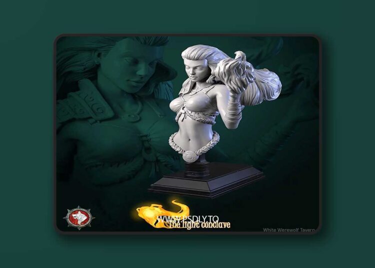 Pey-Ta Bringing the Dawn Exorcist Mage Bust – 3D Print