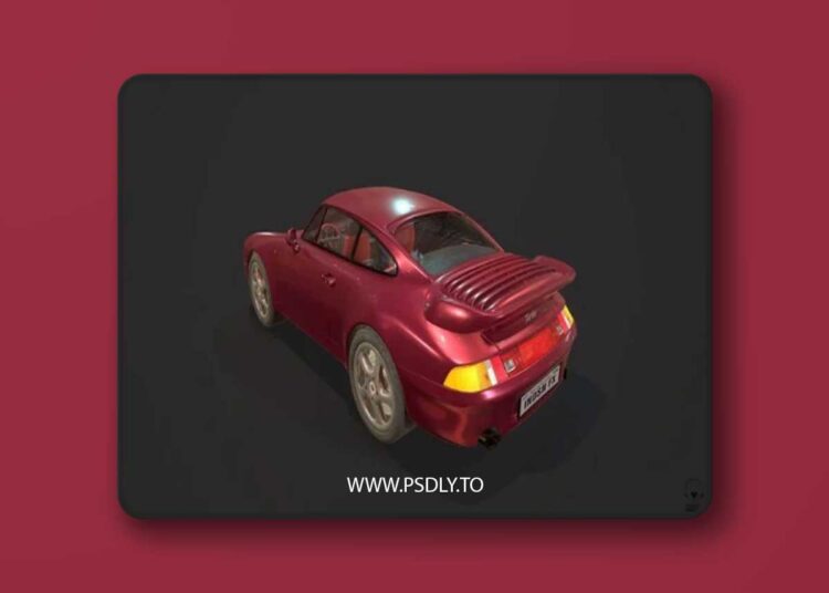 Porsche 911 993 Turbo Low-poly 3D Model