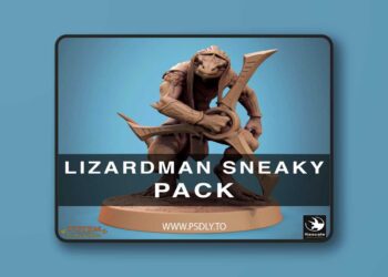 Rescale Miniatures – Lizardman Sneaky Murkborn Pack – 3D Print