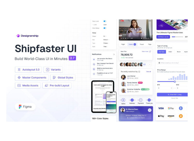 Shipfaster UI: Figma UI Kit & Design System