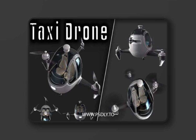 Taxi Dron 3D Model