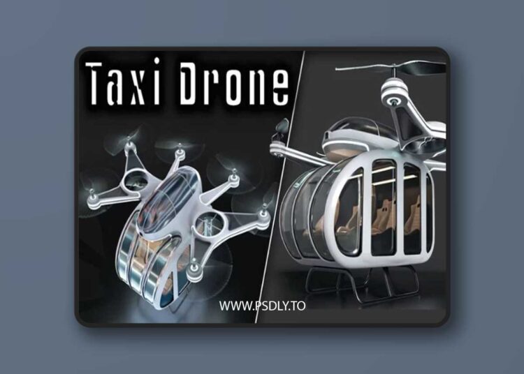 Taxi Drone 3D Model