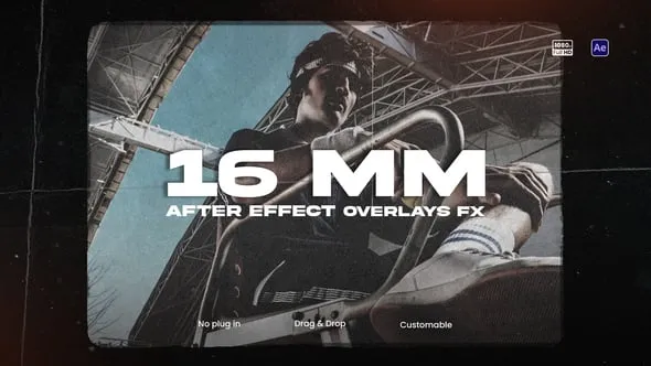 Videohive - 16mm Film Overlay Effect - 58526634
