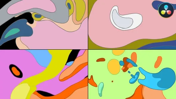 Abstract Colorful Transitions for DaVinci Resolve - 58360232
