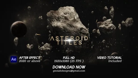 Videohive - Asteroid Titles - 58370031