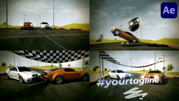 Cars Racing Logo Sting for After Effects - 58324554