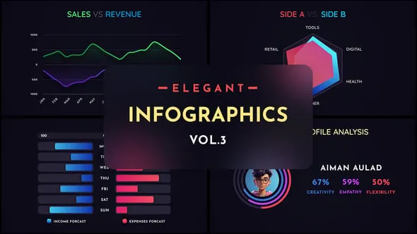 Videohive - Elegant Infographics Pack Vol.3 - 58607307