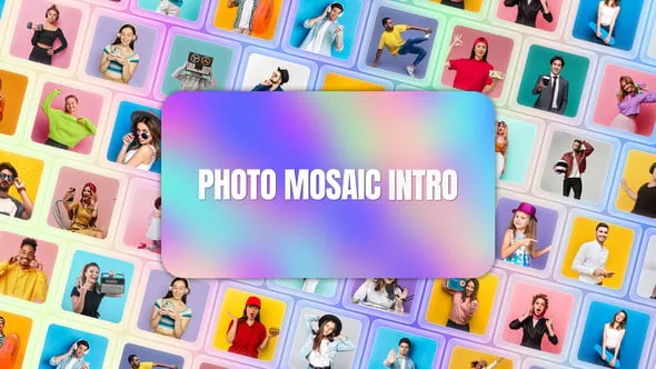 Videohive - Glass Mosaic - 58534193