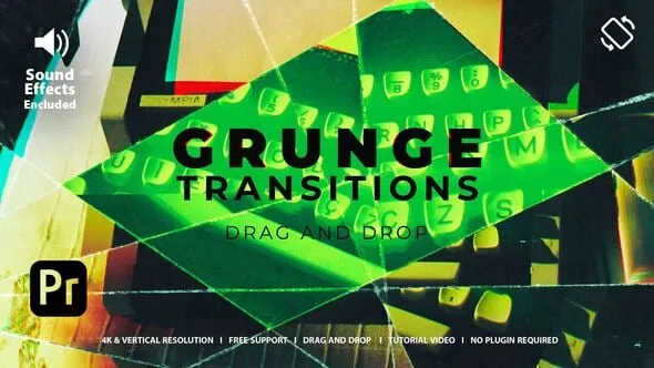 Videohive - Grunge Transitions - 58463090