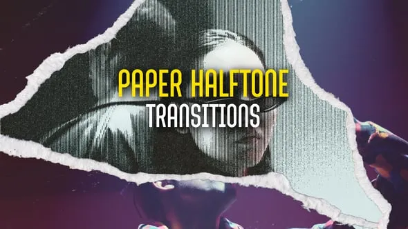 Videohive - Paper Halftone Transitions - 58592328