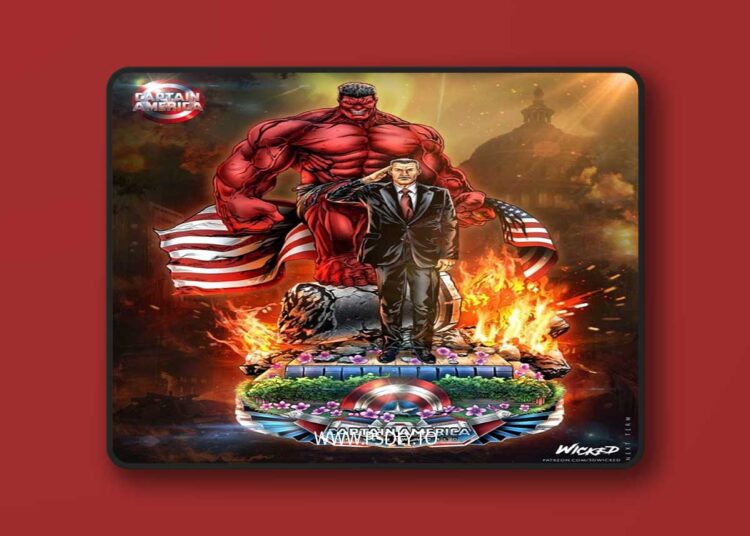 WICKED – Red Hulk and Ross Diorama 3D Print
