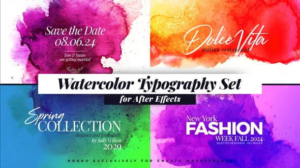Watercolor Inks Typography - 24177118