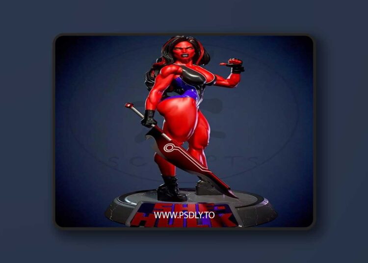 Yan-H – Marvel – She-Hulk (Red) – 3D Print