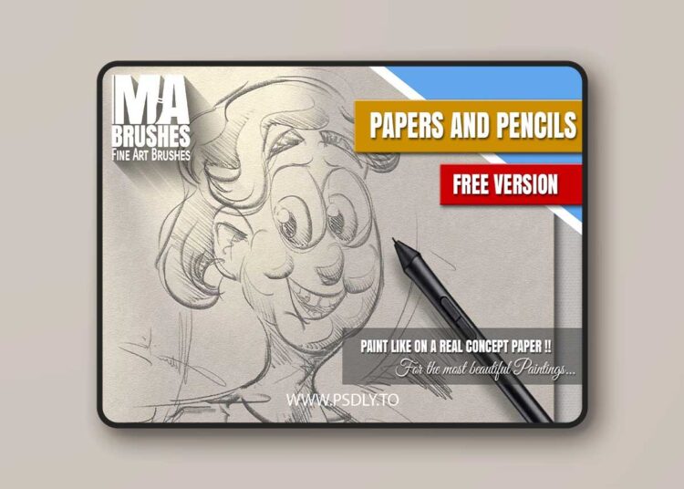 Artstation - MA-Brushes REAL Papers & Pencils ++ FREE Brush Pack (Painting Brushes)