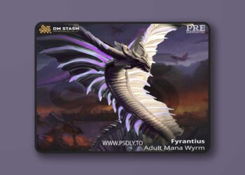 Fyrantius – Adult Mana Wyrm – 3D Print