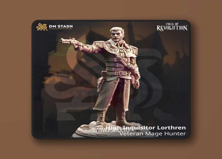 High Inquisitor Lorthren – Veteran Mage Hunter – 3D Print
