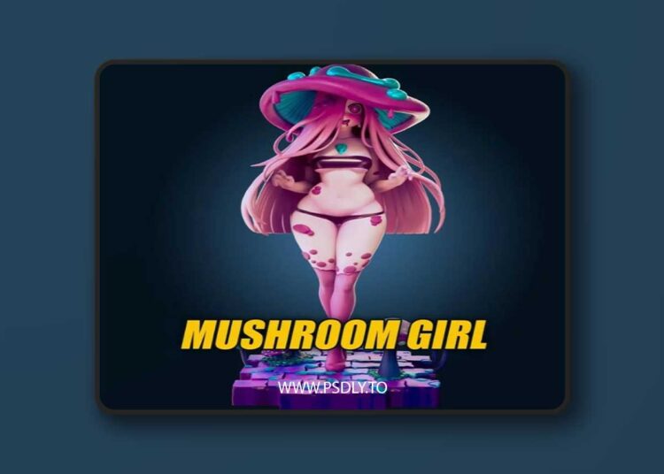 Officer Rhu – Mushroom Girl – 3D Print Model STL